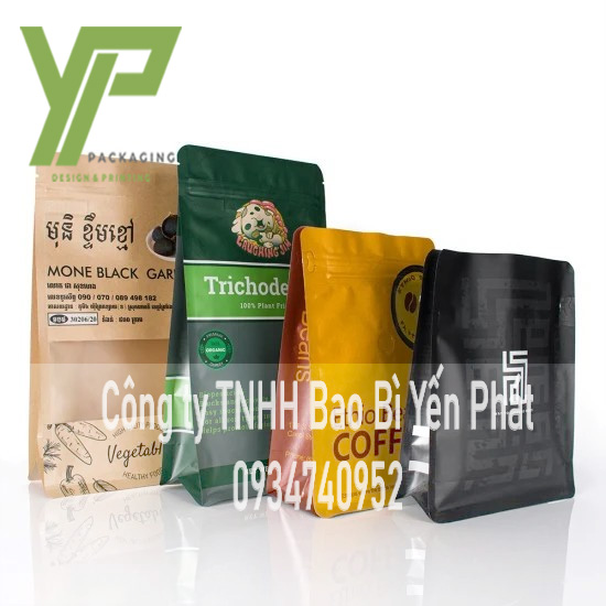 Các mẫu bao bì cà phê in màng ghép và trục đồng