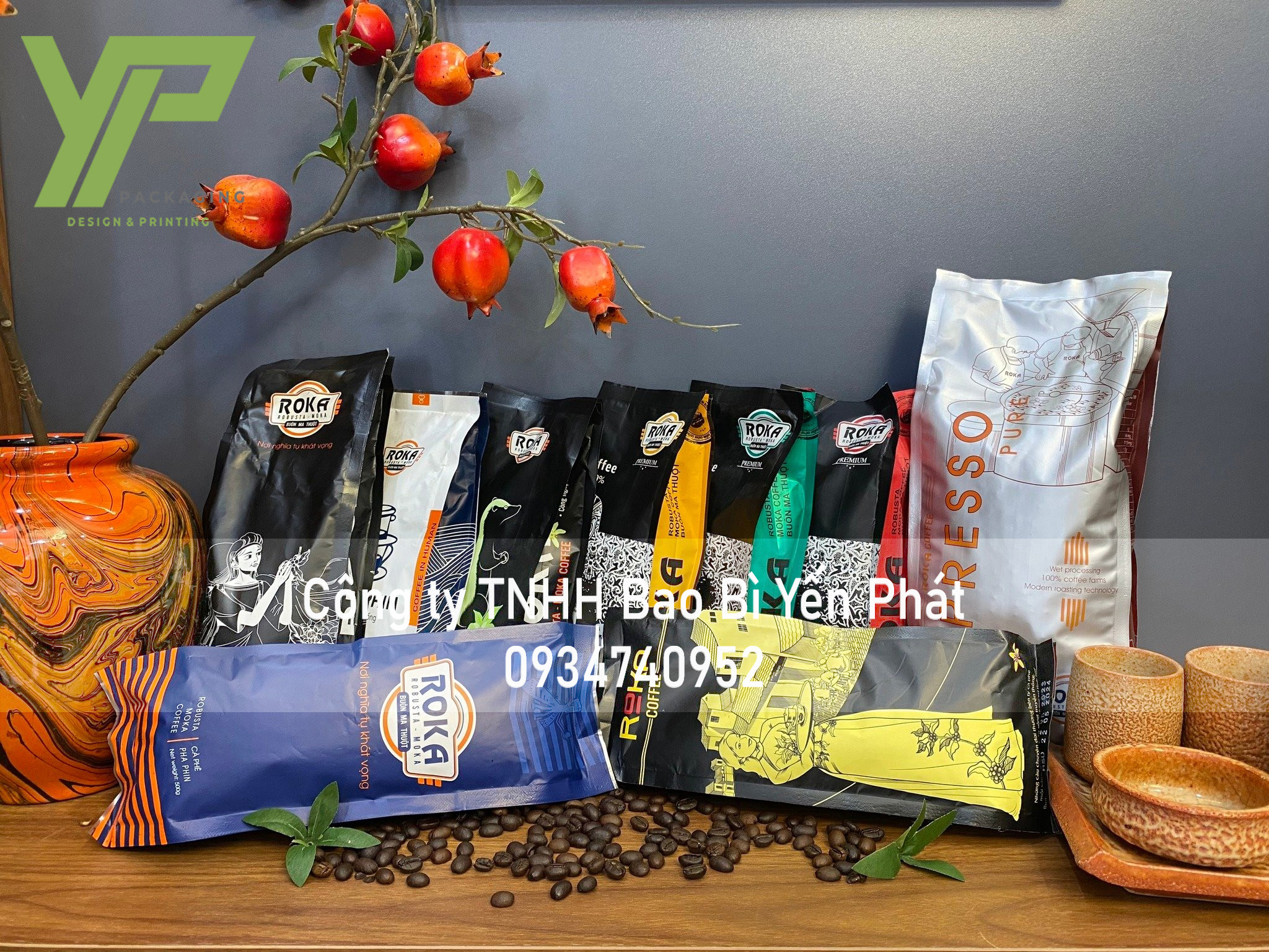 Yến Phát nhận in đa dạng các mẫu bao bì cà phê phổ biến trên thị trường