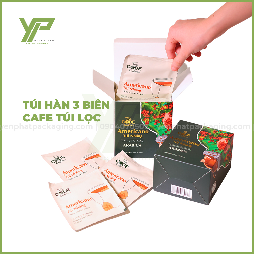 Túi hàn 3 biên đóng gói cafe túi lọc