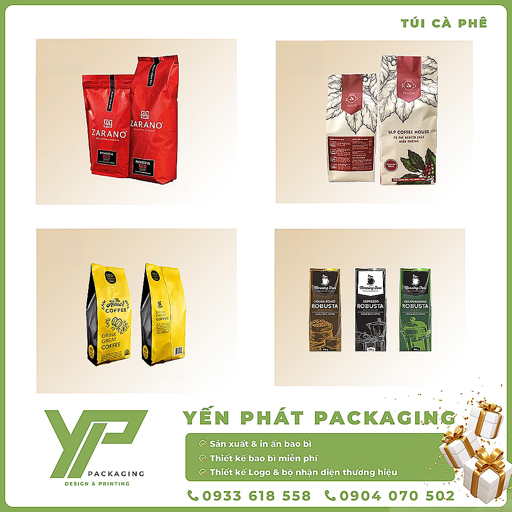 Yến Phát Packaging chuyên sản xuất và in ấn các loại bao bì cà phê