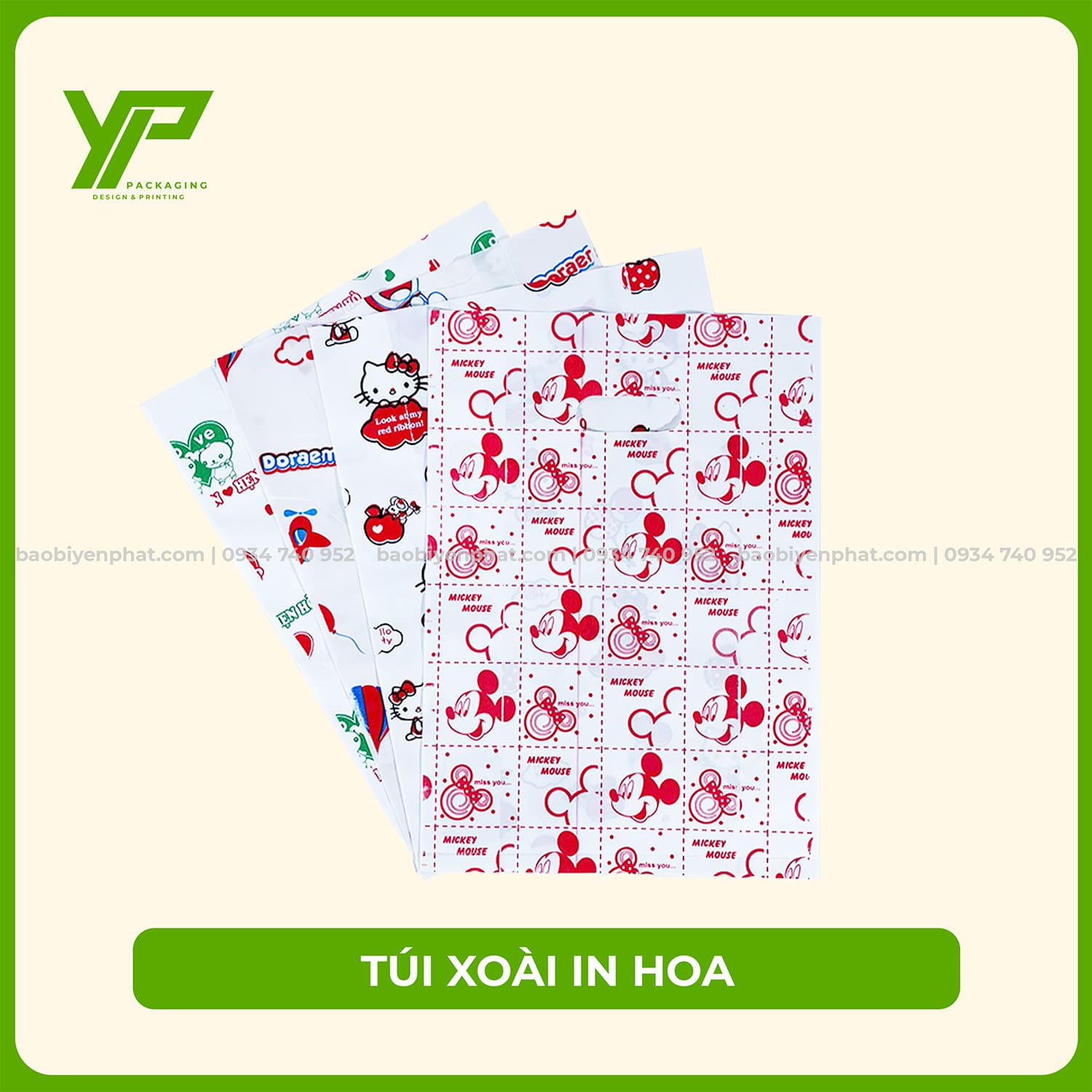 Túi hột xoài in hoa