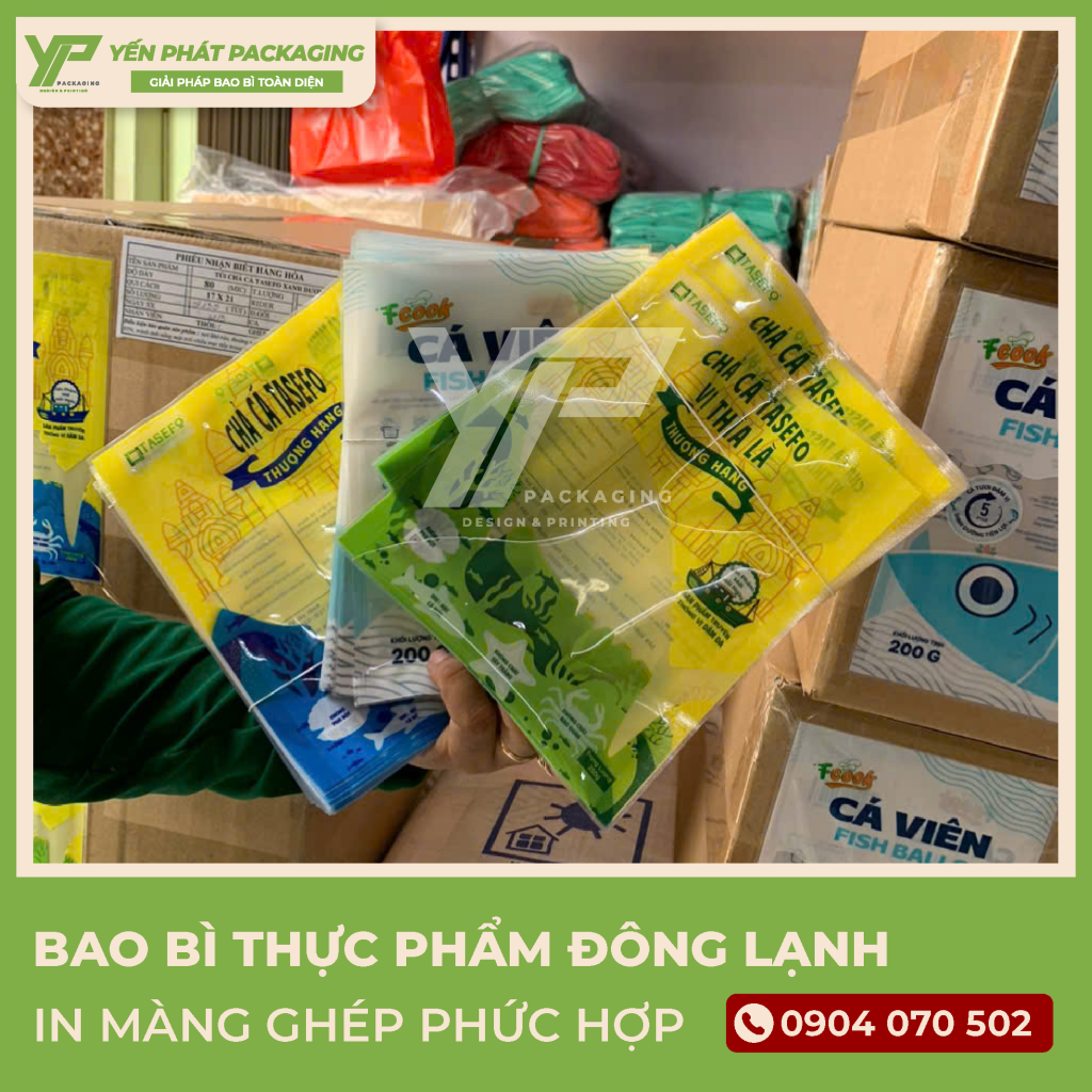 Túi đóng gói thực phẩm đông lạnh sử dụng loại chất liệu bao bì màng ghép phức hợp