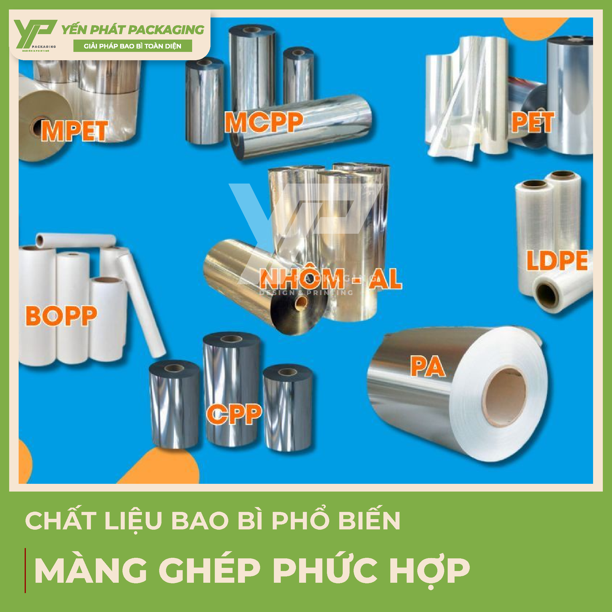 Các loại chất liệu bao bì màng ghép phức hợp trong sản xuất và in ấn bao bì đóng gói