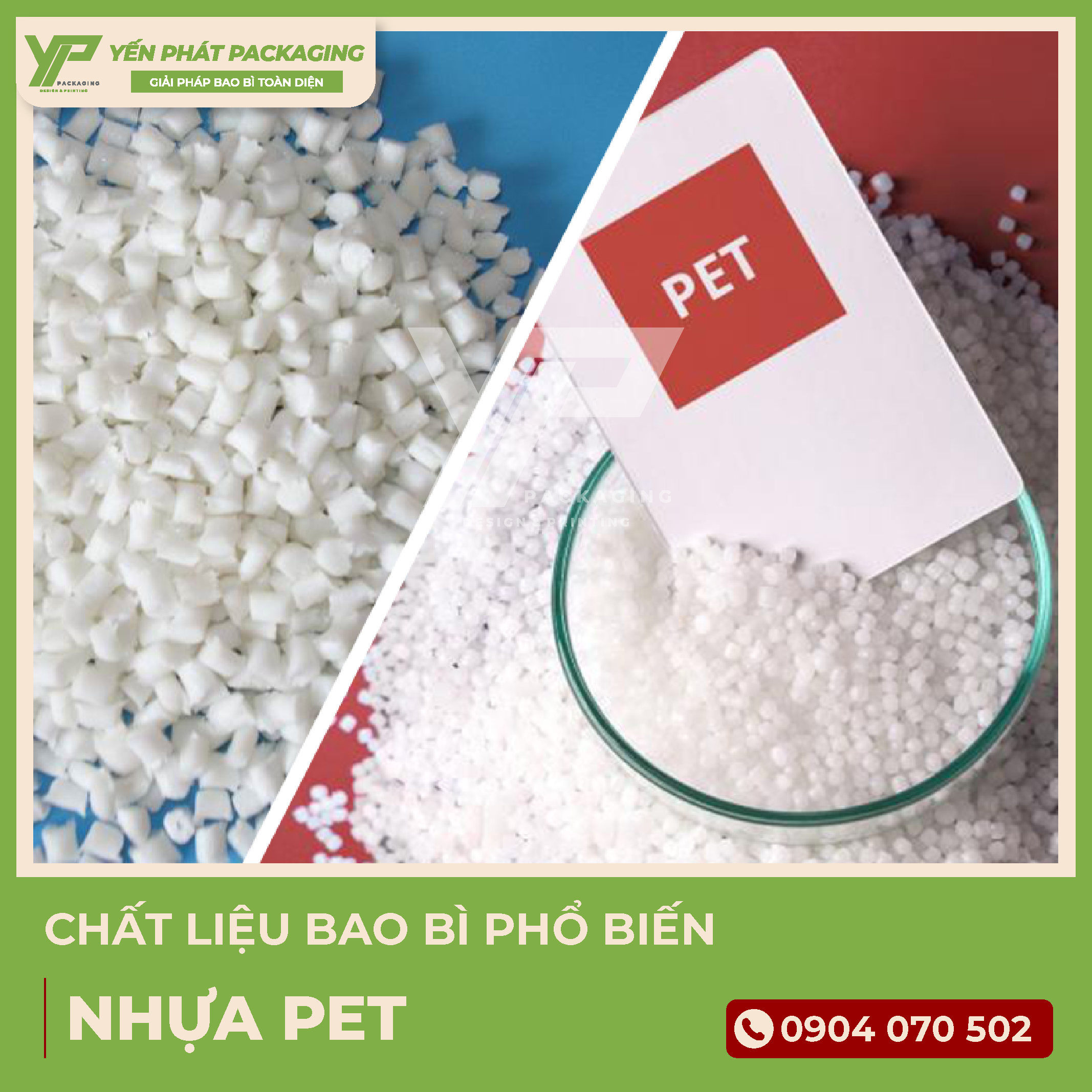 Nhựa PET thường được sử dụng trong sản xuất bao bì mỹ phẩm, thực phẩm