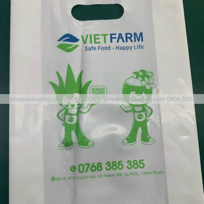 Túi xoài PE in trục đồng, sắc nét