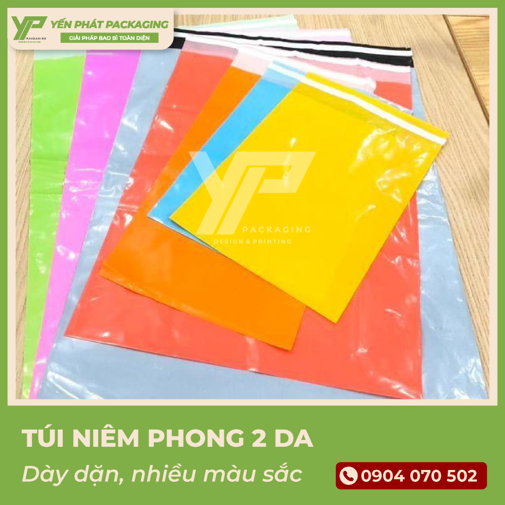 Túi niêm phong 2 da dày dặn, chịu lực tốt, nhiều màu sắc đa dạng