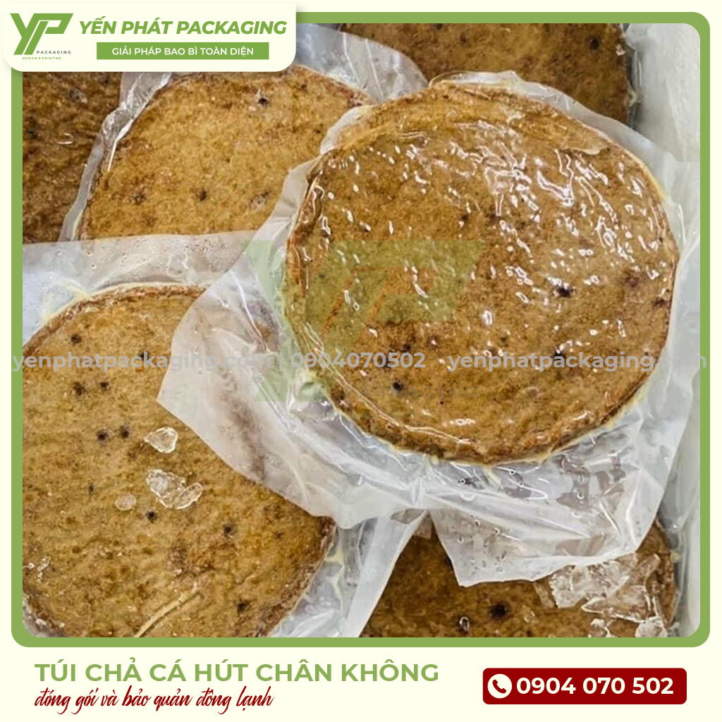Túi đựng chả cá hút chân không bảo quản lạnh, giá sỉ tại Yến Phát HCM