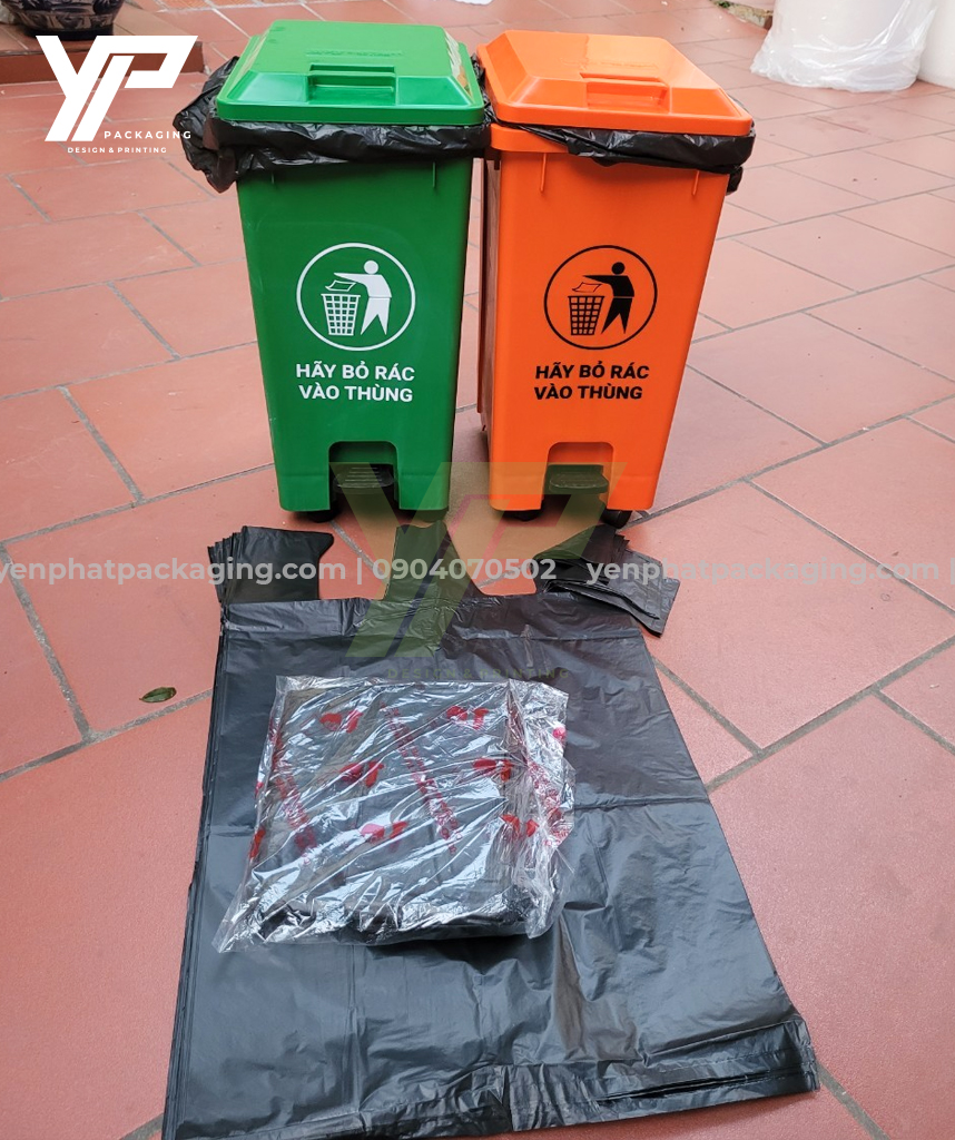Túi đựng rác có quai xách size lớn cho thùng rác 40L
