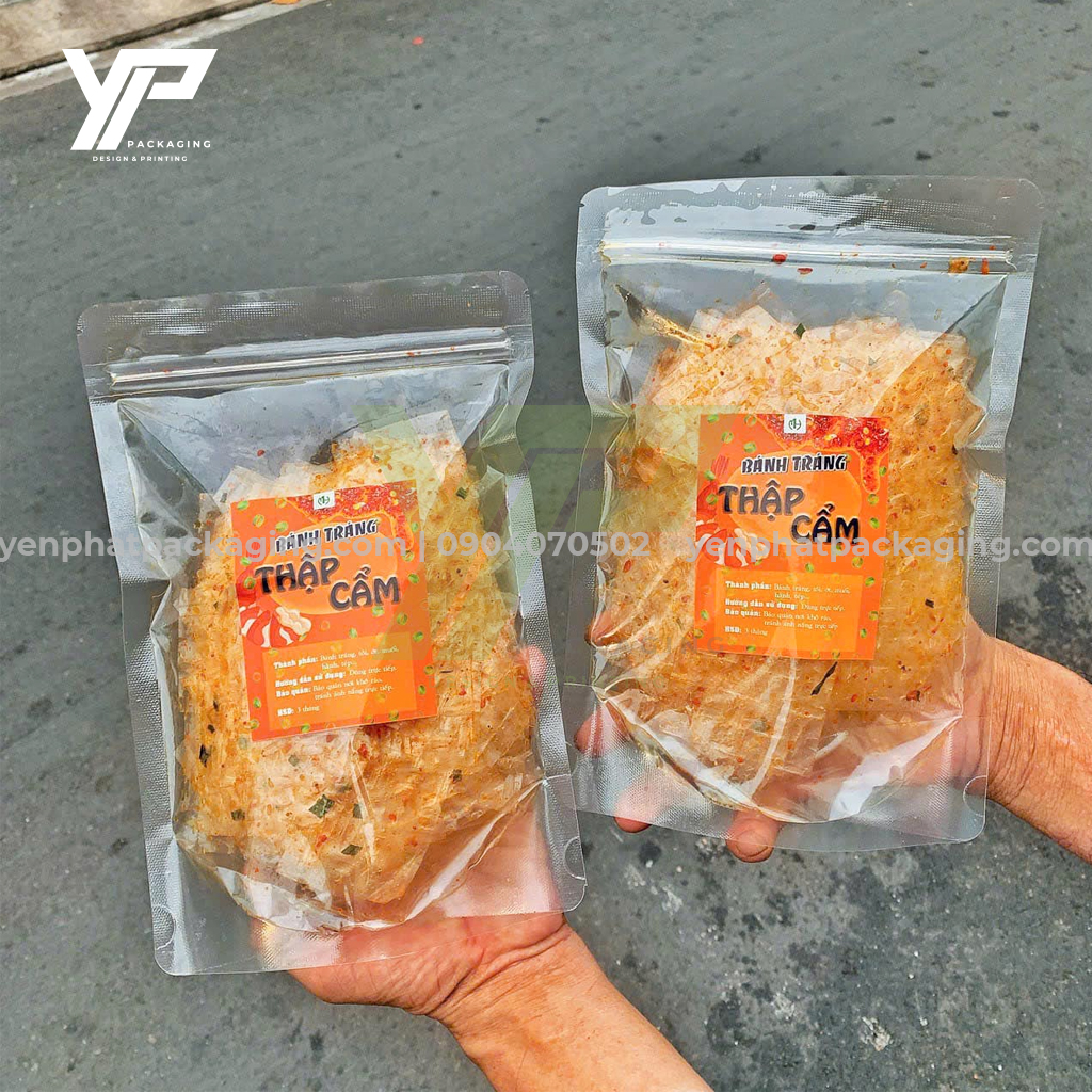Túi zip trong suốt đựng bánh tráng