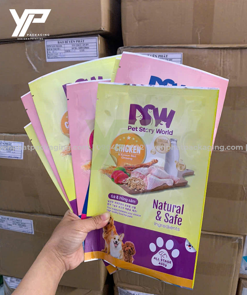 Yến Phát Packaging in ấn bao bì thức ăn thú cưng giá rẻ, uy tín HCM