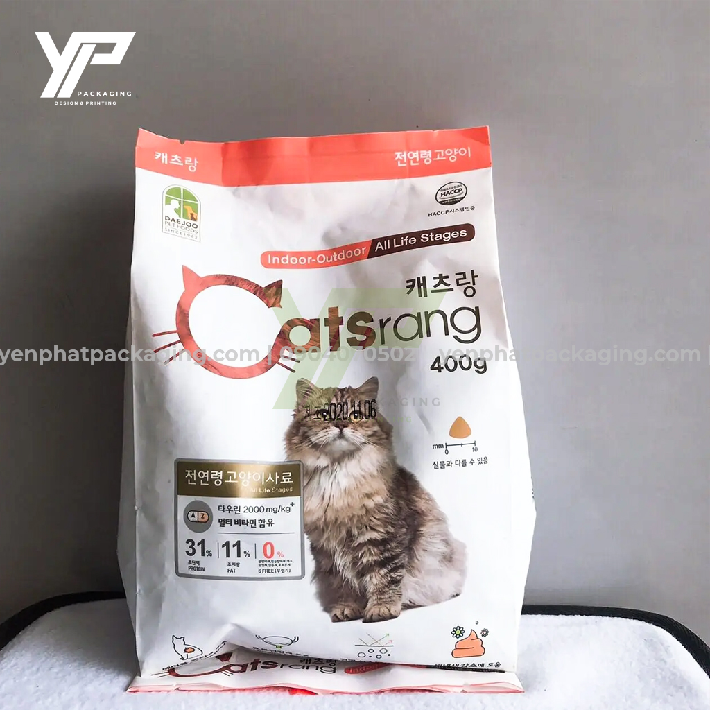 Bao bì thức ăn thú cưng in màng ghép đa lớp với thiết kế và chất lượng in ấn cao cấp