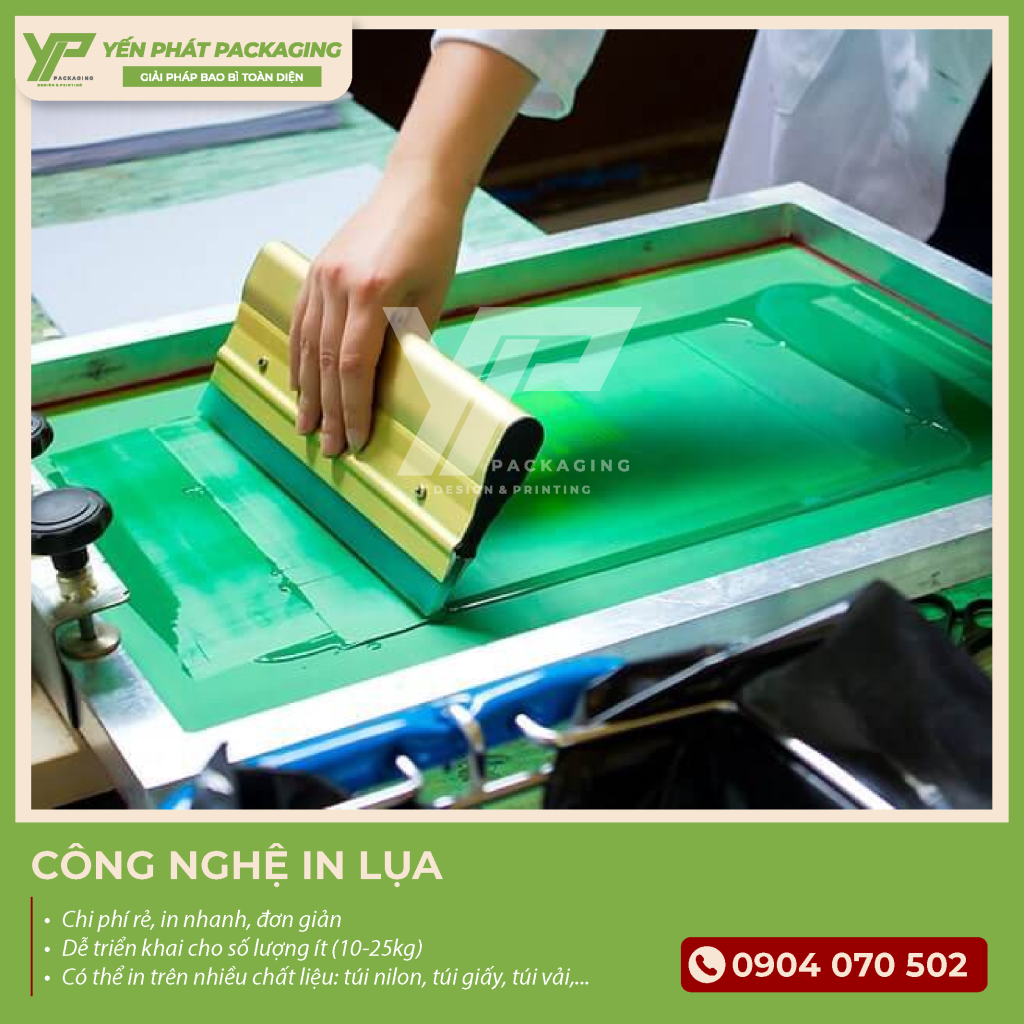 In lụa thủ công được ứng dụng sản xuất các mẫu thiết kế bao bì thực phẩm đơn giản