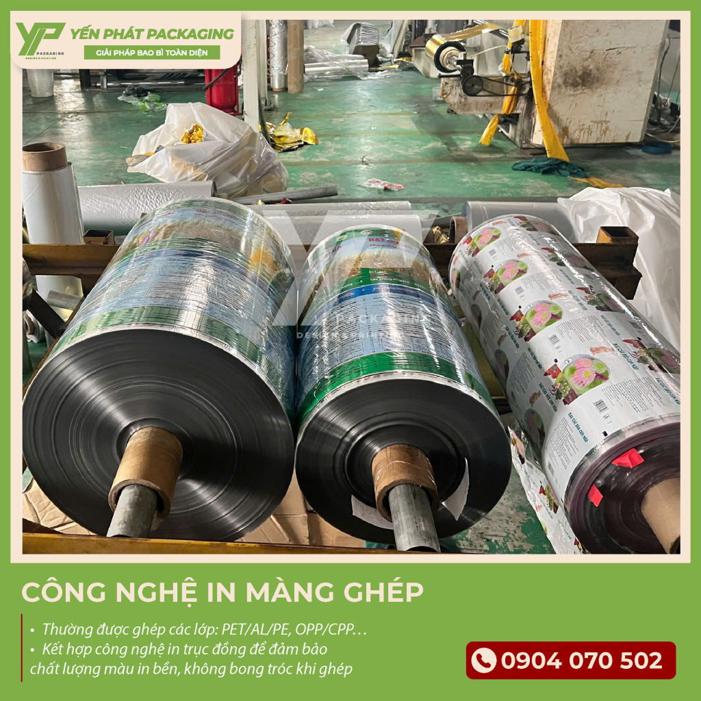 Các mẫu thiết kế bao bì thực phẩm chuyên nghiệp được sản xuất in màng ghép từ 250kg