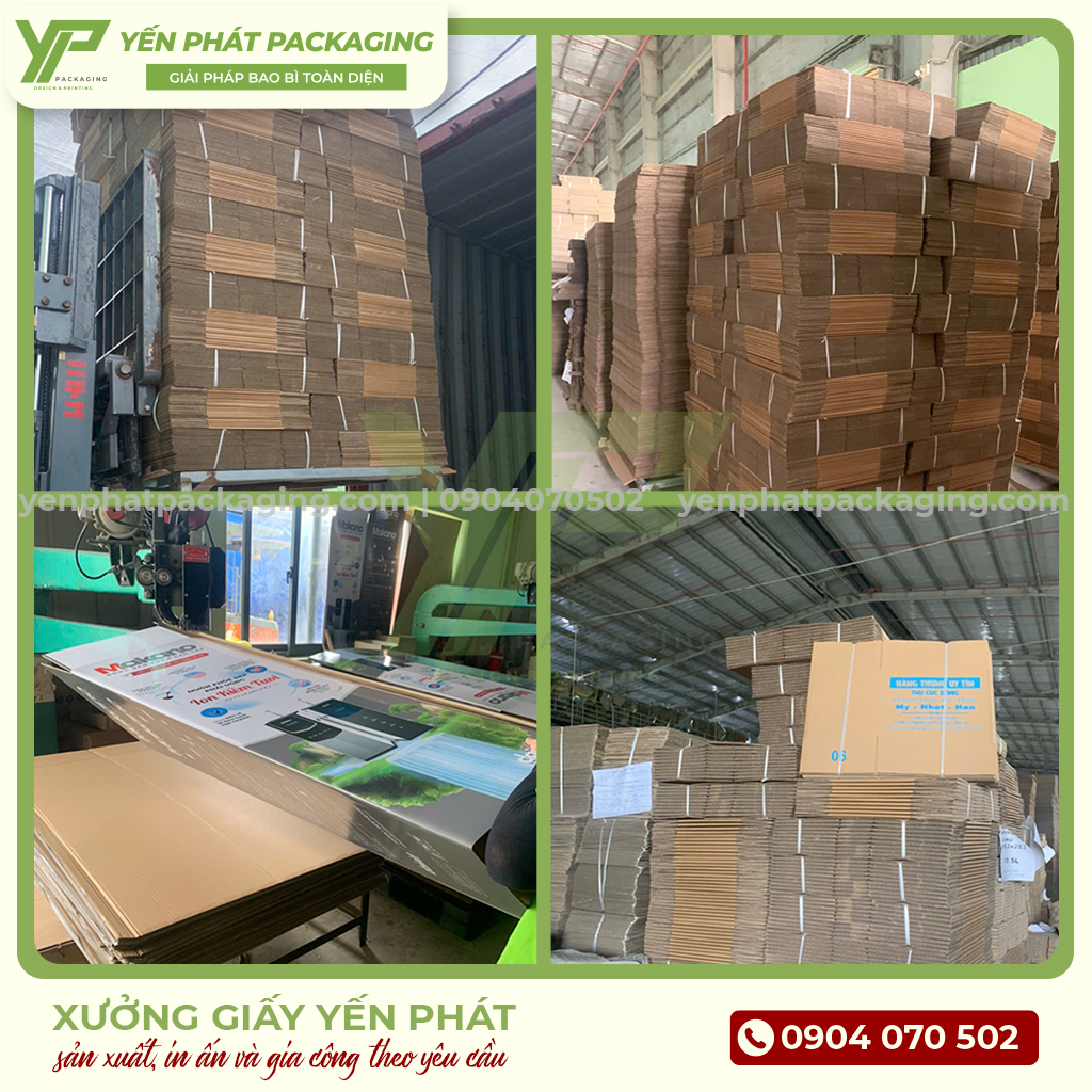Xưởng in hộp giấy, thùng carton Yến Phát Packaging
