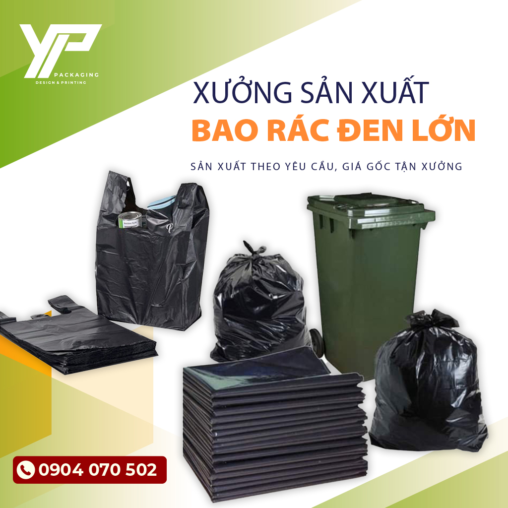 Bao Rác Đen Lớn, Túi Đựng Rác Thải Công Nghiệp Giá Sỉ HCM 5 Yến Phát chuyên sản xuất bao rác đen lớn, giá xưởng cạnh tranh