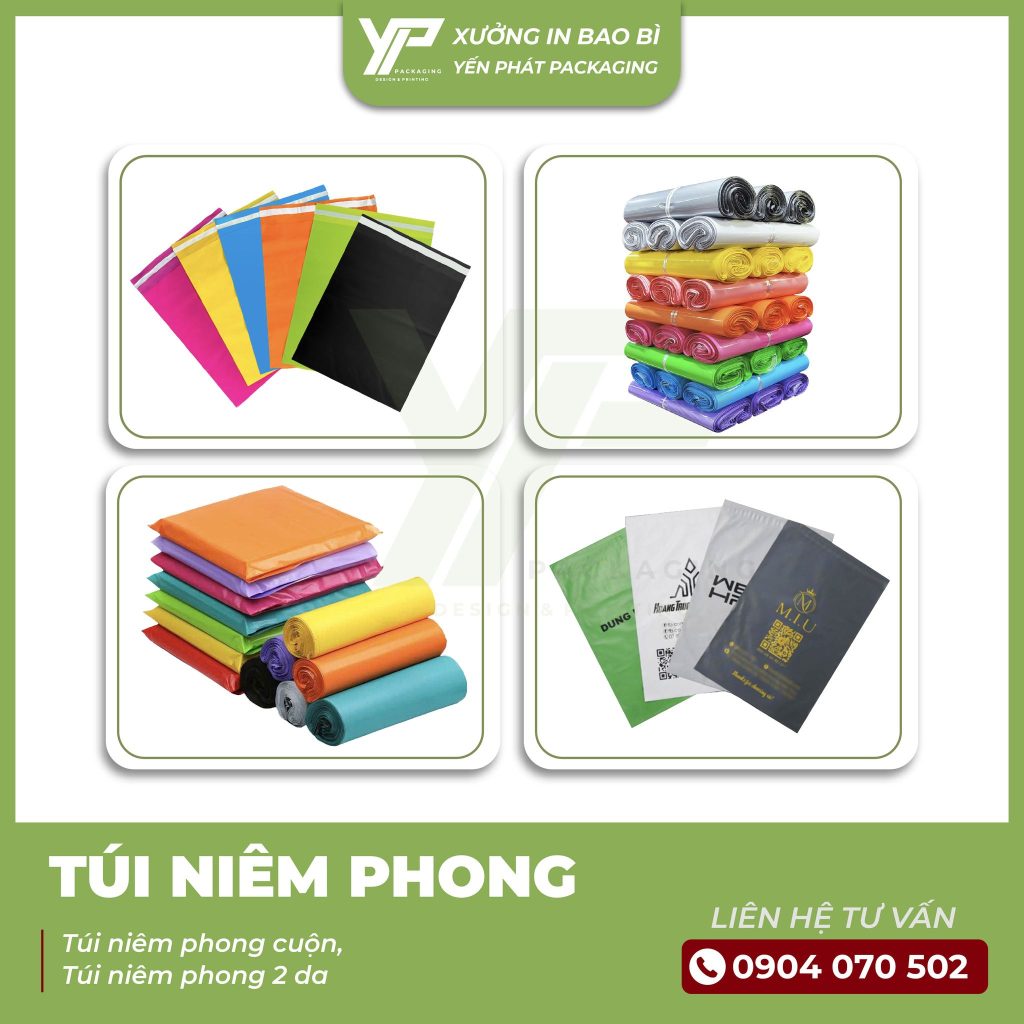 Túi niêm phong đủ size đủ màu sẵn hàng giá sỉ