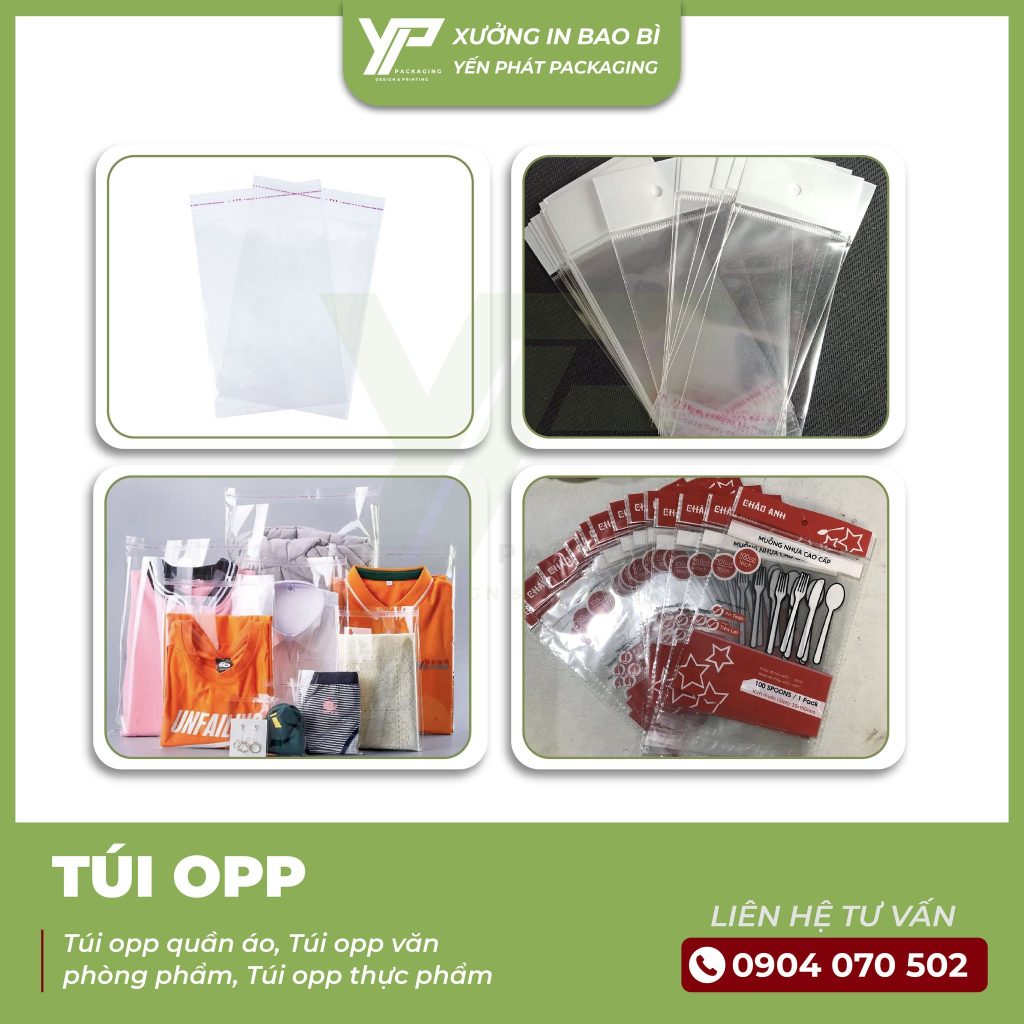 Túi OPP đủ loại đủ kích thước