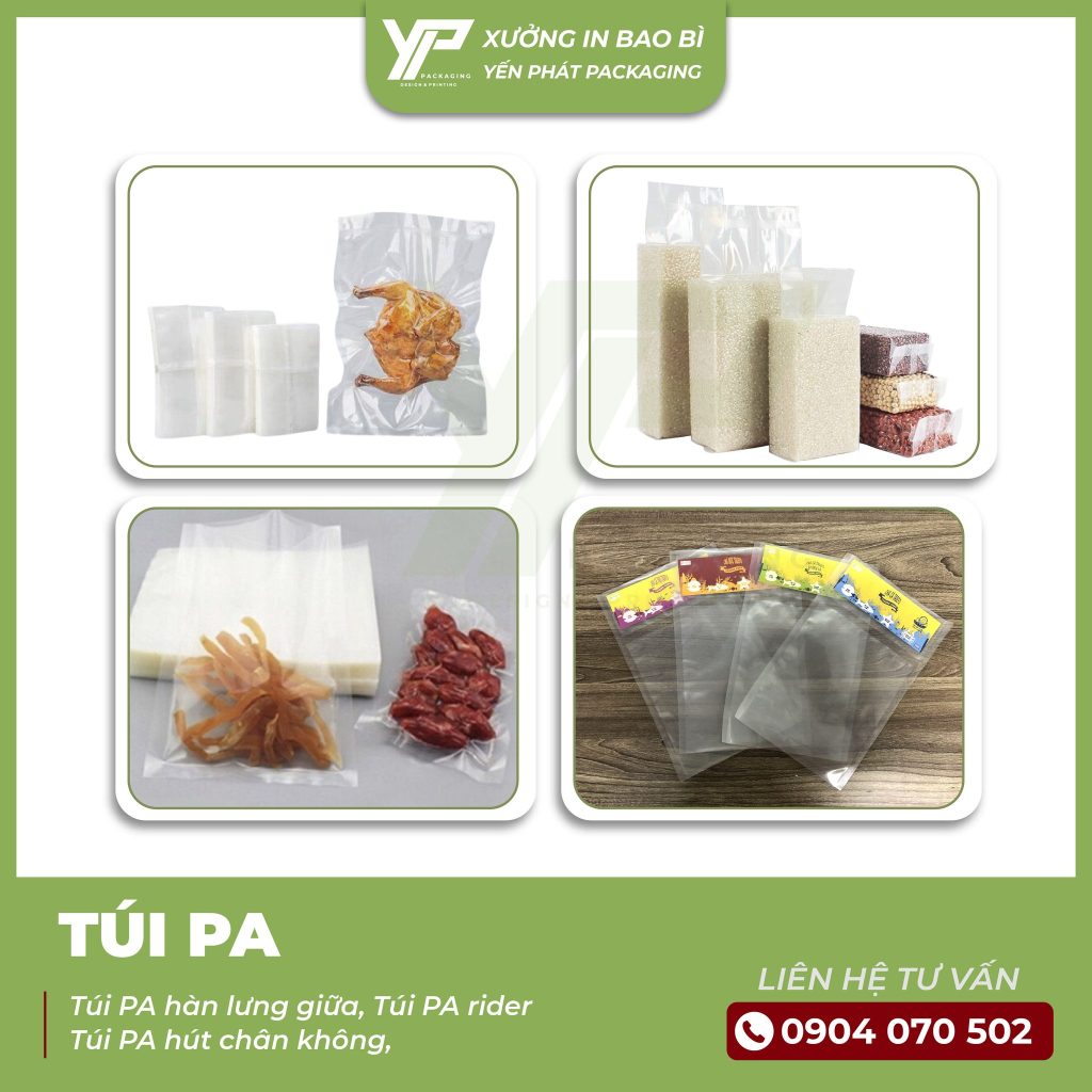 Túi pa hút chân không đựng thực phẩm