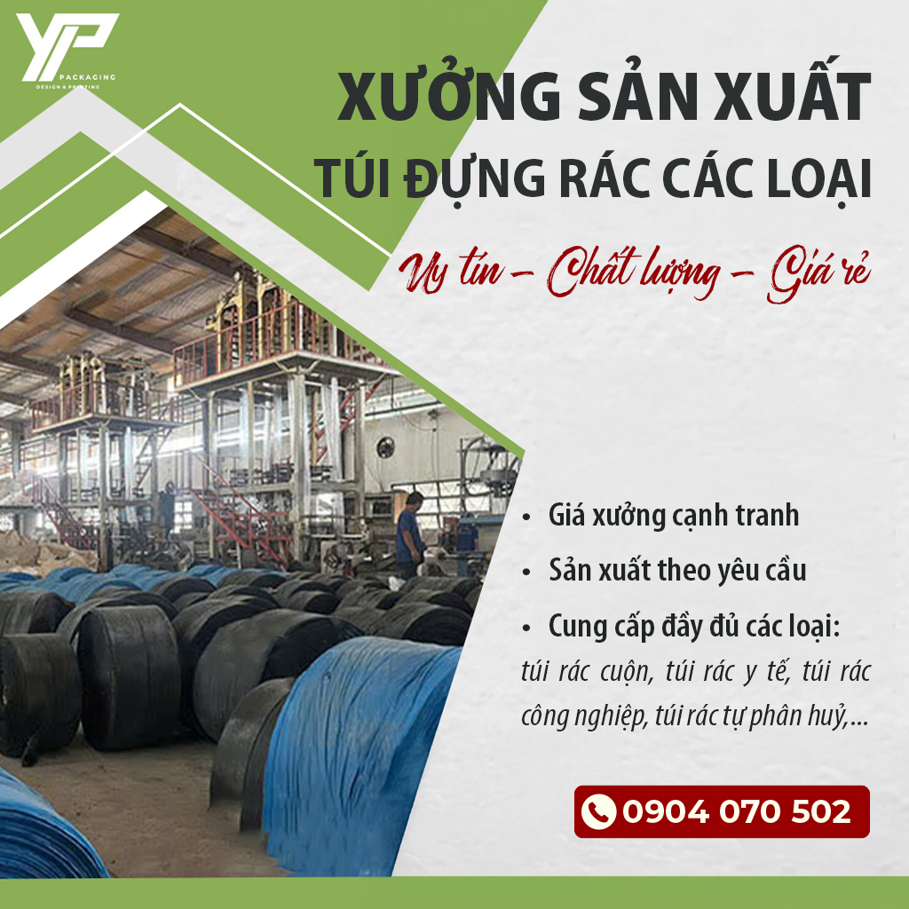 Yến Phát Packaging - Xưởng sản xuất túi đựng rác các loại giá rẻ HCM