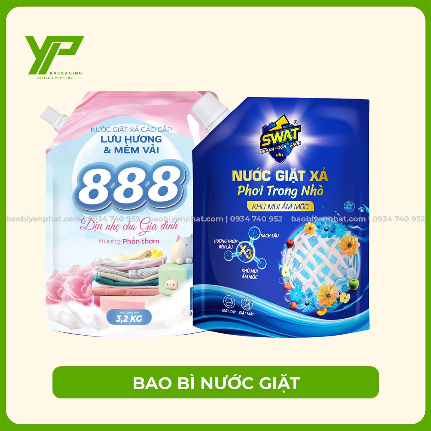 Bao Bì Nước Giặt, Nước Xả Vải
