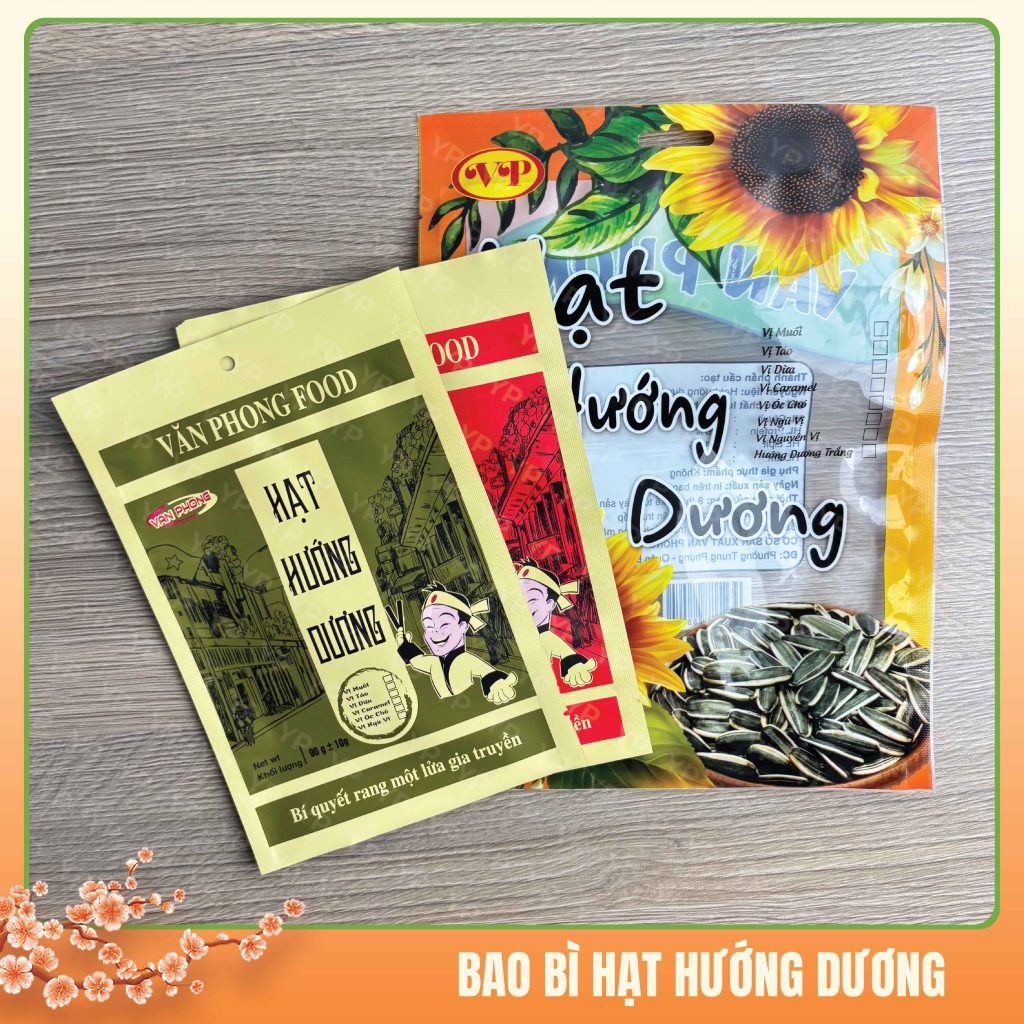 Bao bì màng ghép đựng hạt hướng dương sản xuất theo yêu cầu