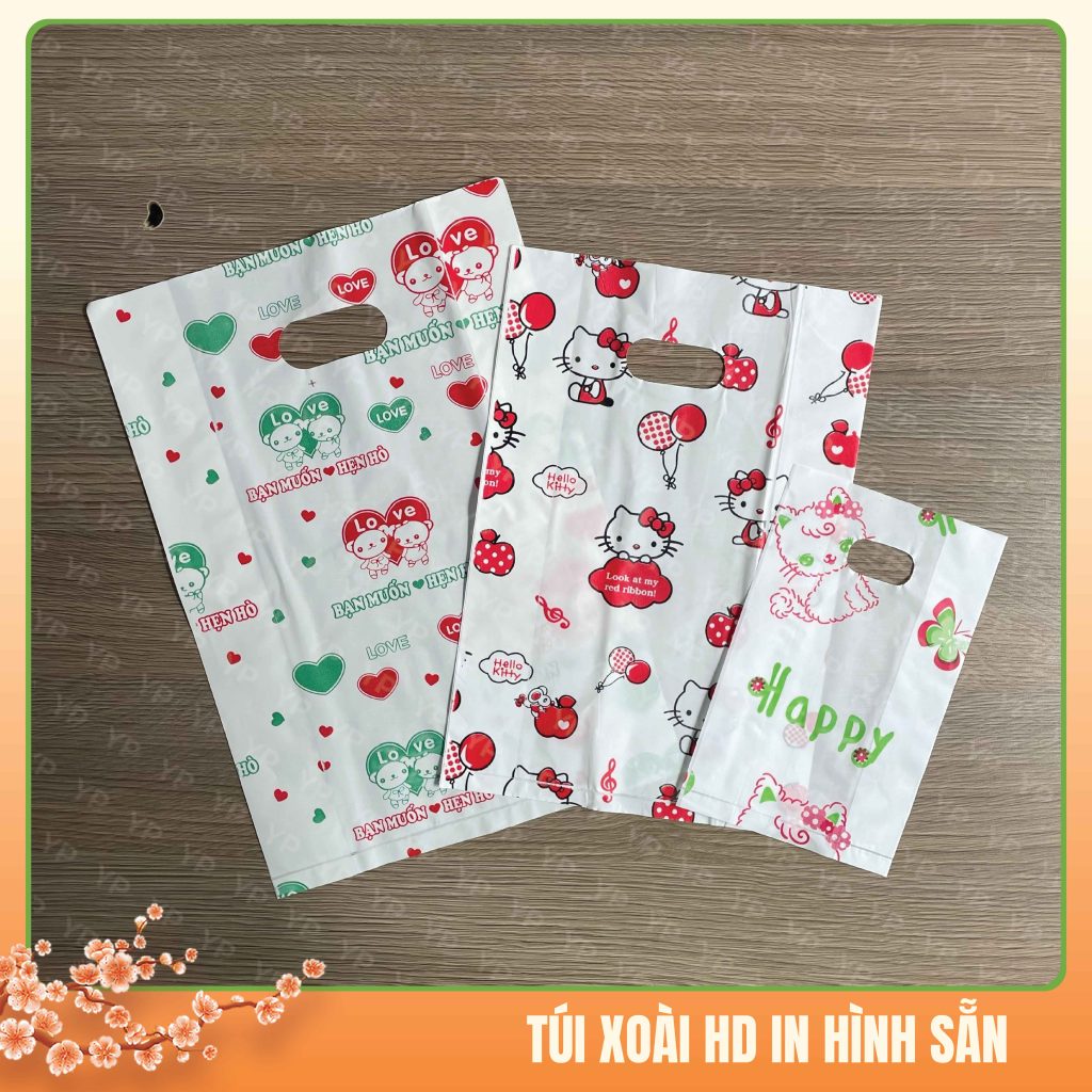 Túi xoài HD in hình sẵn đủ mẫu đủ size