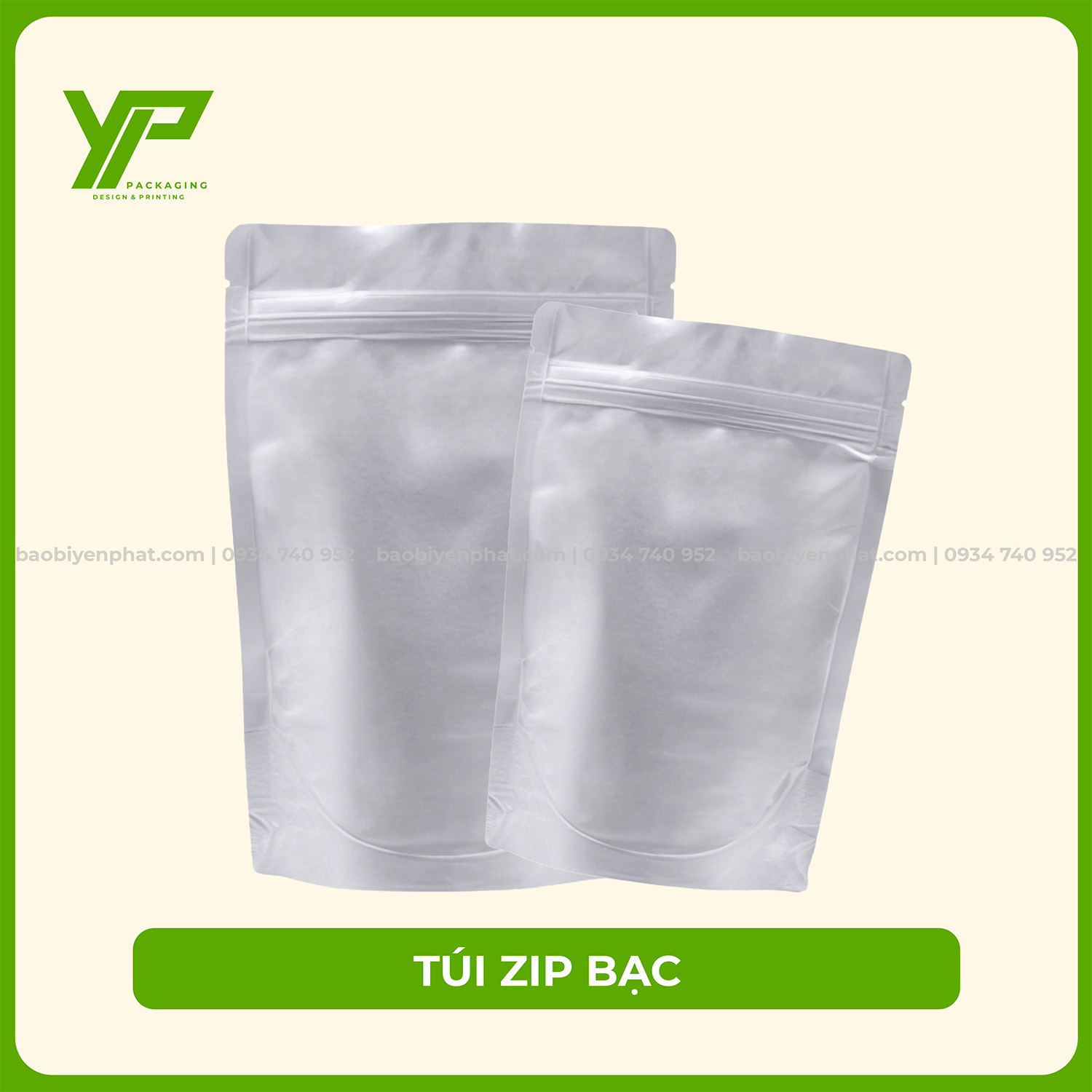 Túi zip bạc
